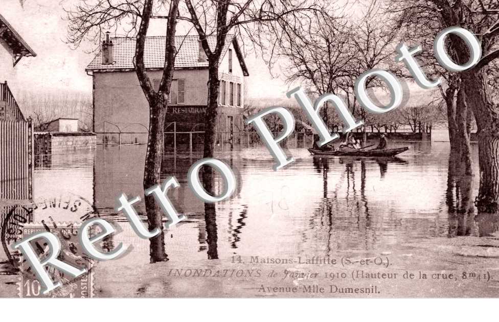 l'Avenue Mademoiselle Dumesnil, les Inondations de Janvier 1910