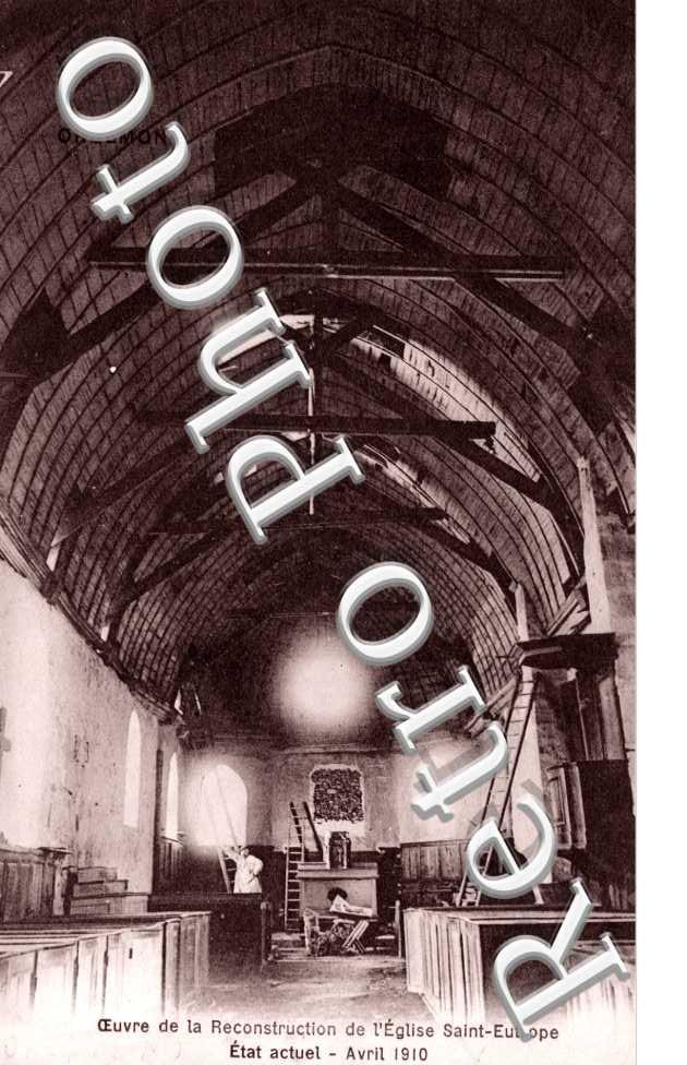 Reconstruction de l'eglise Saint-Eutrope  avril 1910