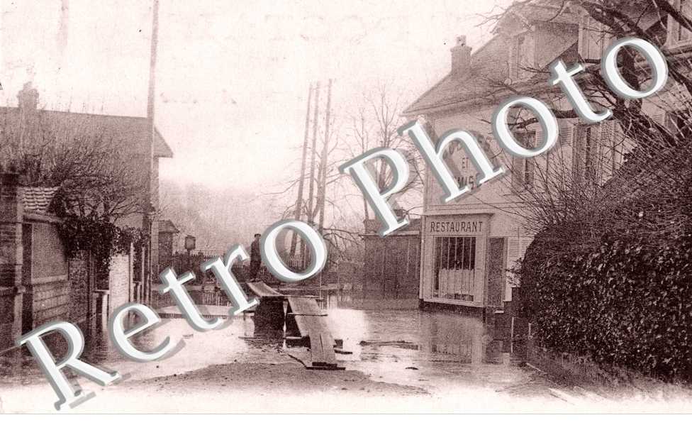 Crue de la Seine 1910, Place de la Gare