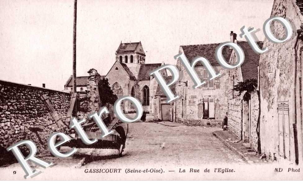 Gassicourt, la Rue de l'Eglise
