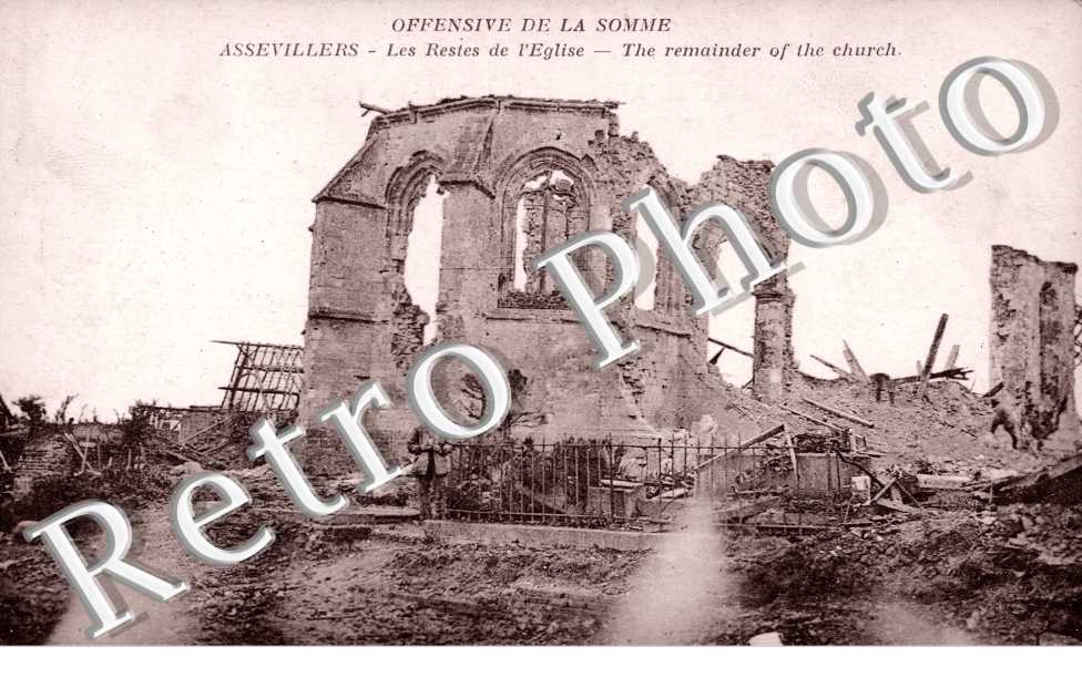 offensive de la Somme, les restes de l'eglise