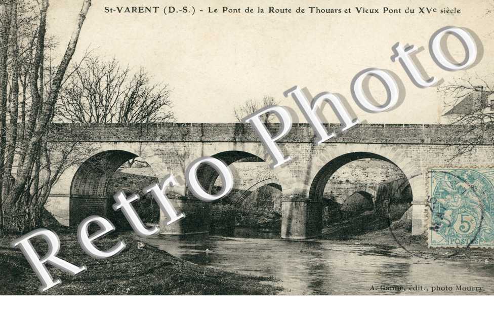le Pont de la Route de Thouars et Vieux Pont du Xveme siecle