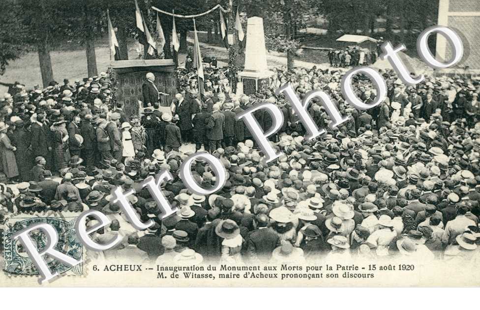 Inauguration du monument aux morts pour la patrie 15-08-1920