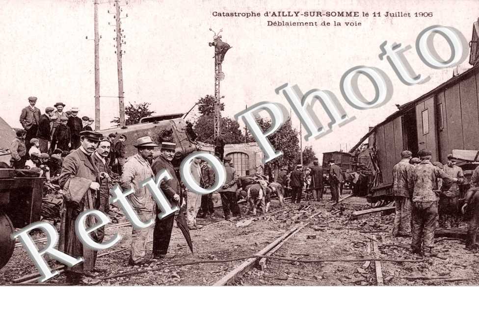 Catastrophe 11 juillet 1906 - deblaiement de la voie