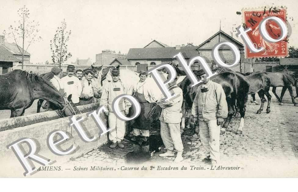 Scene militaire, l'abreuvoir