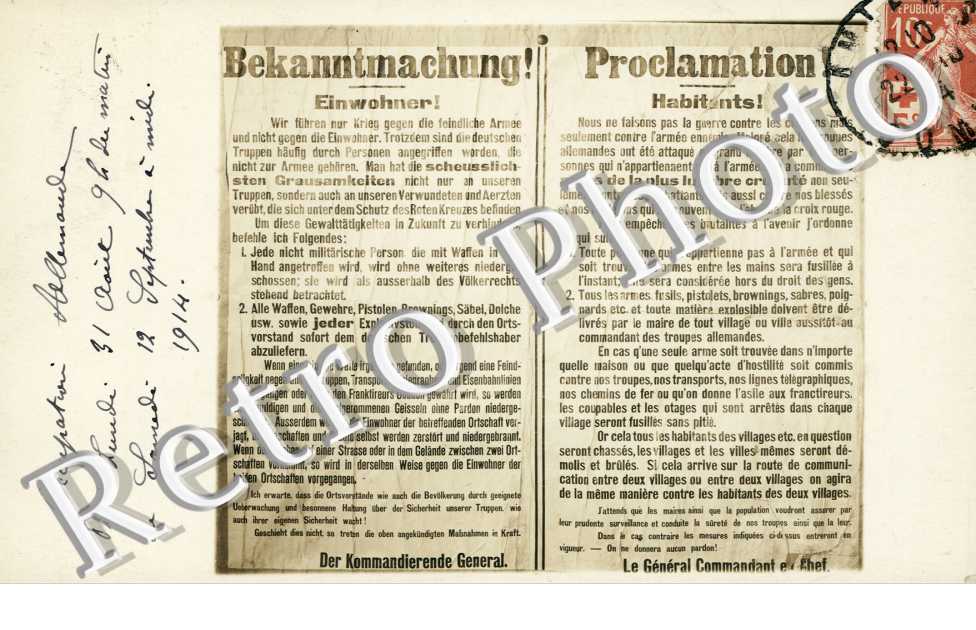 ( Affiche de Proclamation guerre )