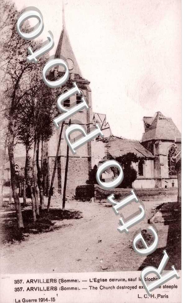 L'Eglise bombardee