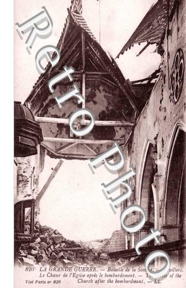 Interieur de l'Eglise apres le bombardement