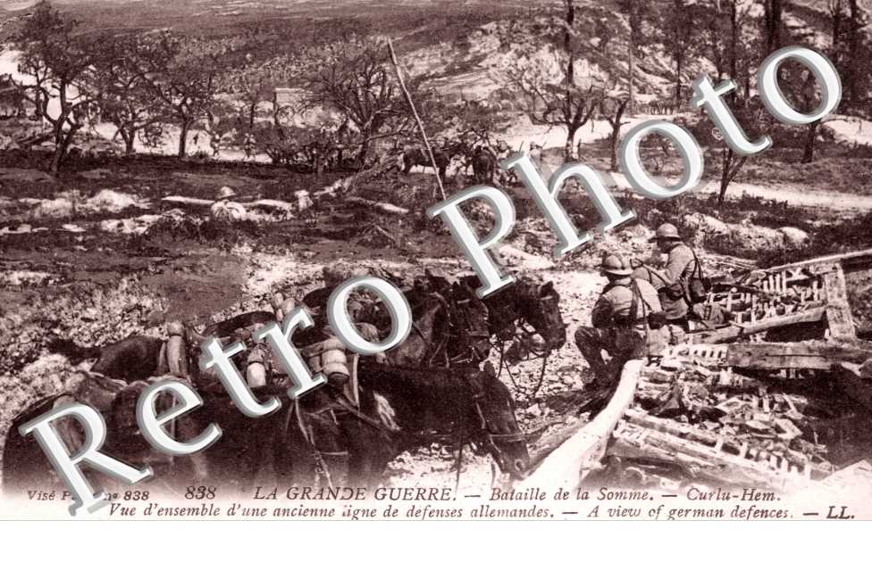 Vue d'une ancienne ligne de defenses allemandes