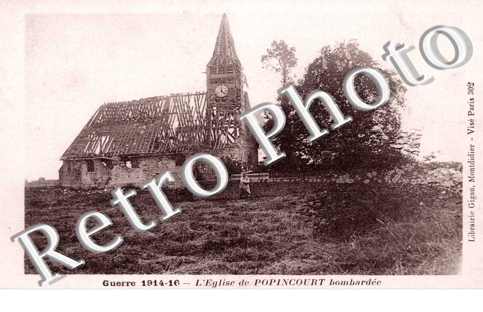 l'Eglise de Popincourt bombardee