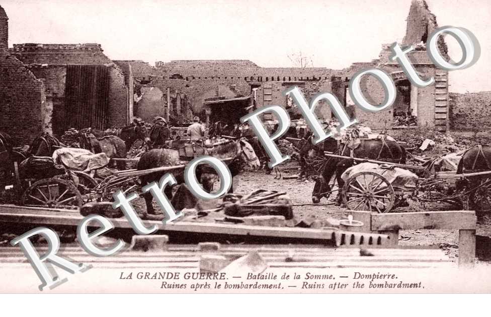 bataille de la Somme, ruines apres le bombardement