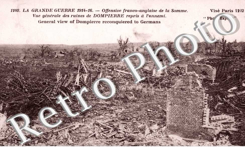 offensive franco-anglaise de la Somme, vue generale des ruines
