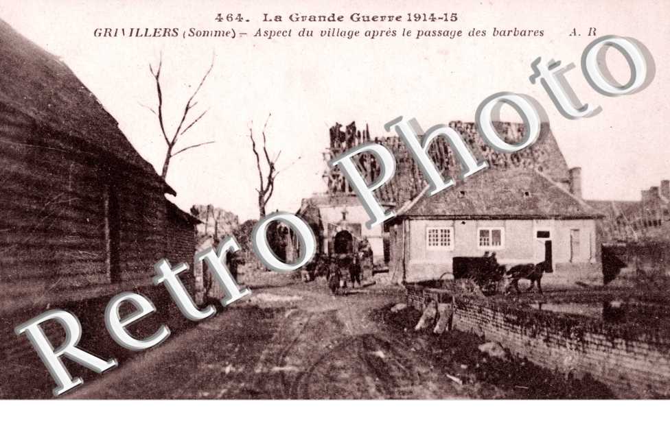 Aspect du Village apres le passage des barbares