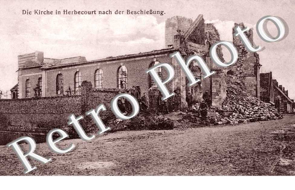 die kirche in Herbecourt nach der Beschiebung