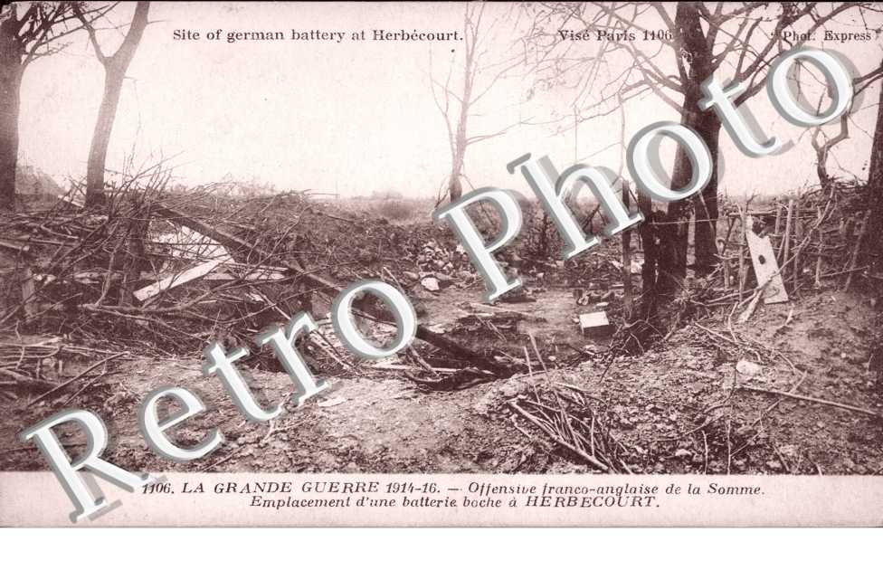 Emplacement d'une batterie boche