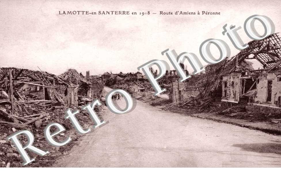Route d'Amiens a Peronne - Ruines