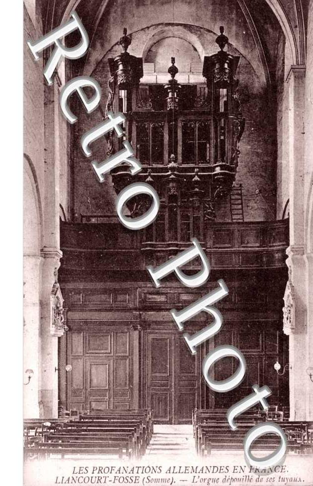 l'Orgue depouille de ses tuyaux - Les profanations allemandes