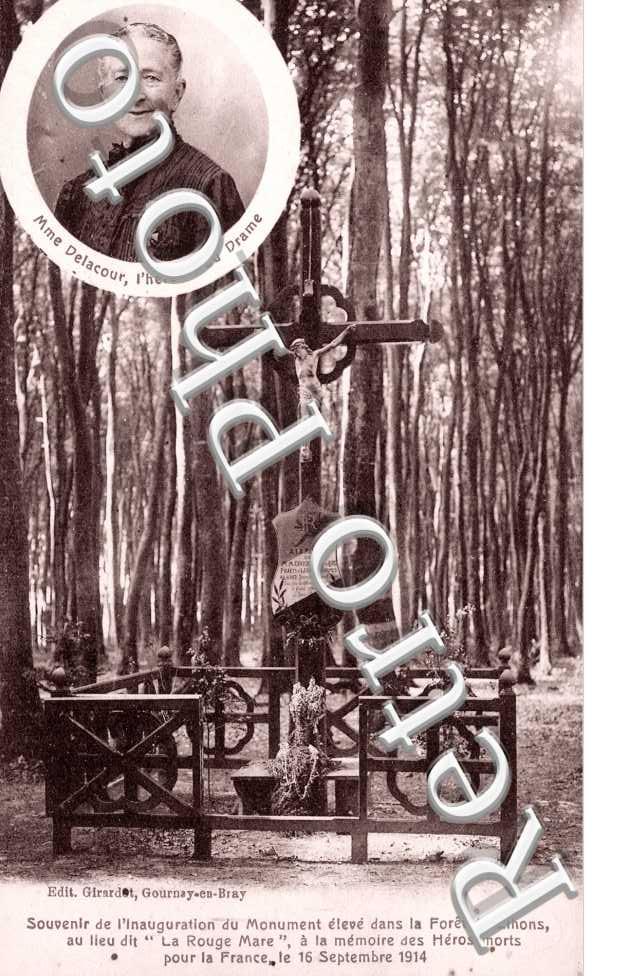 Souvenir de l'Inauguration du Monument eleve dans la Foret  - Mme Delacourt