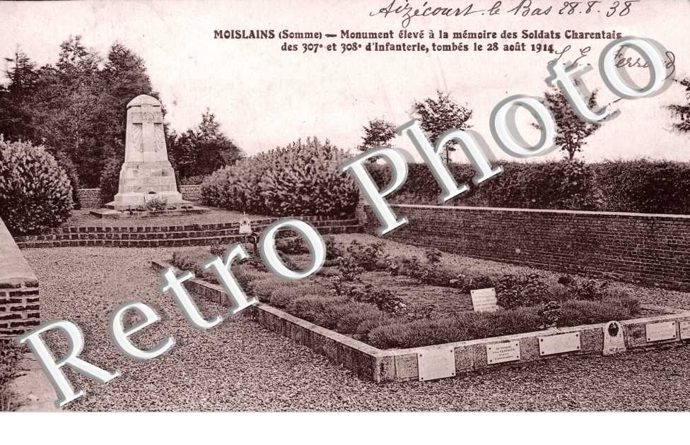 Monument eleve a la Memoire des Soldats Charentais des 307 et 308eme d'Infanterie
