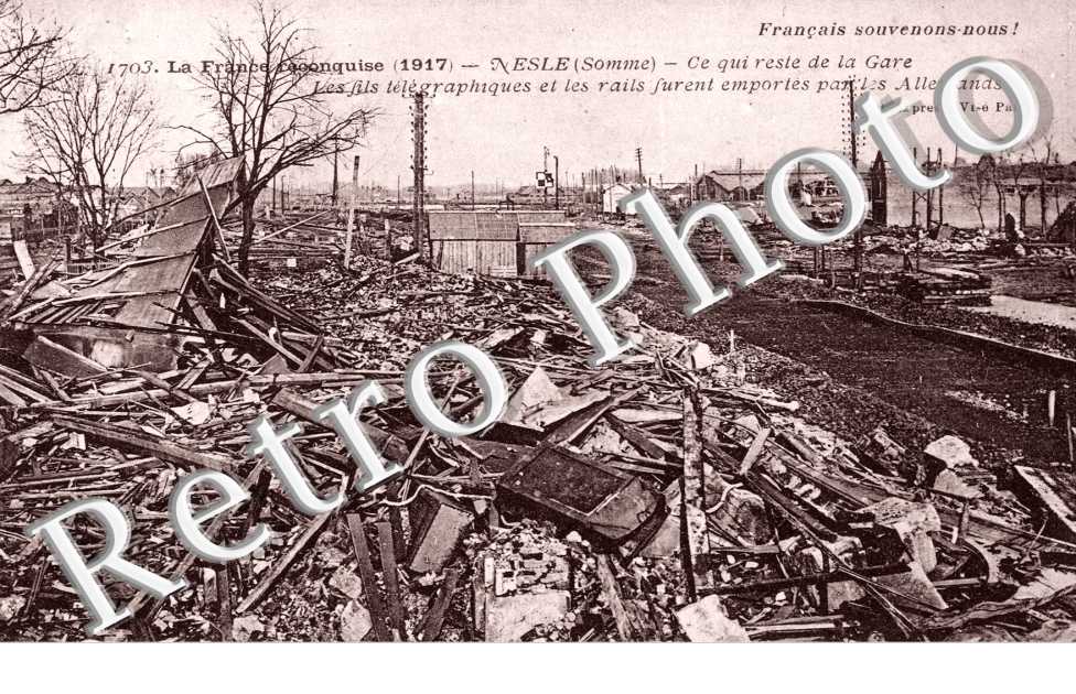 Ce qui reste de la gare en 1917 - 1917 - "Français souvenons-nous!"