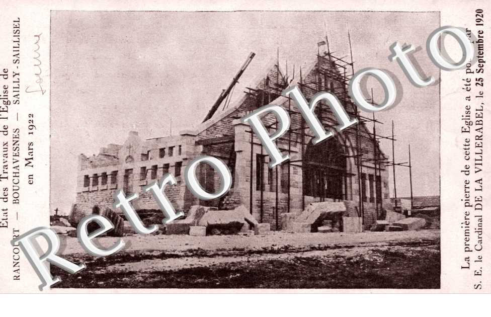 Etat des Travaux de l'Eglise - Mars 1922