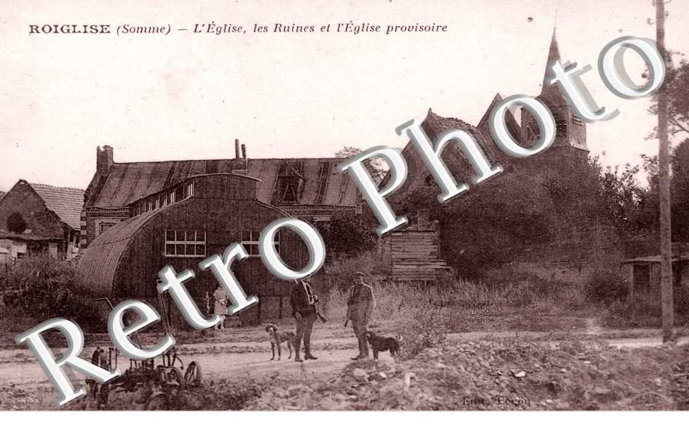 l'EGlise, les Ruines et l'Eglise provisoire