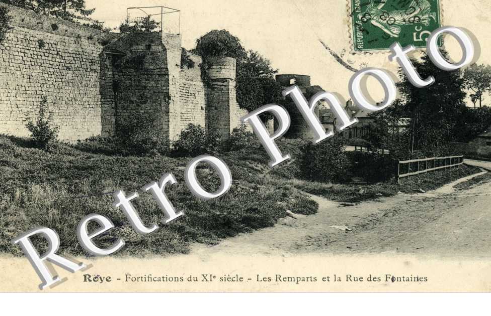 Fortifications du Moyen-Age, les remparts et la rue des Fontaines