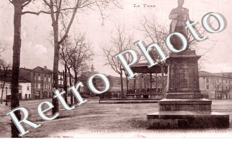 Statue Jaures et Kiosque de la Promenade
