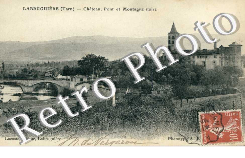 Chateau - Pont et Montagne noire