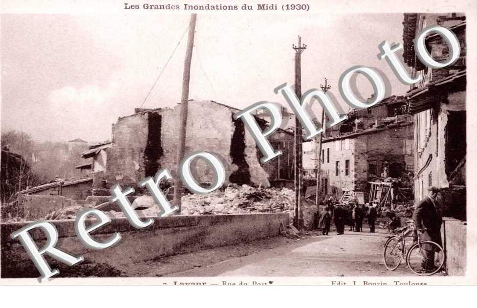 Grandes inondations 1930 - rue du port