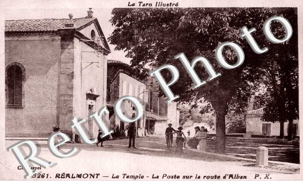 Le Temple, la Poste sur la Route d'Alban