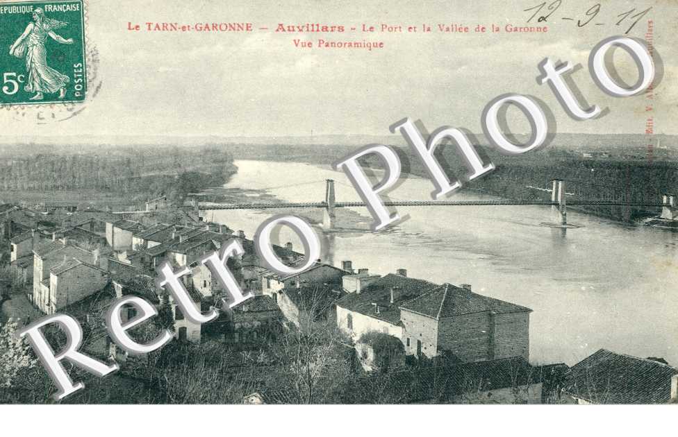 Le port et la vallee de la Garonne
