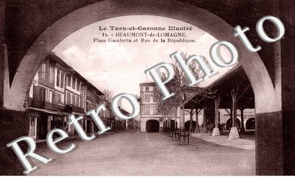 Place Gambetta et rue de la Republique