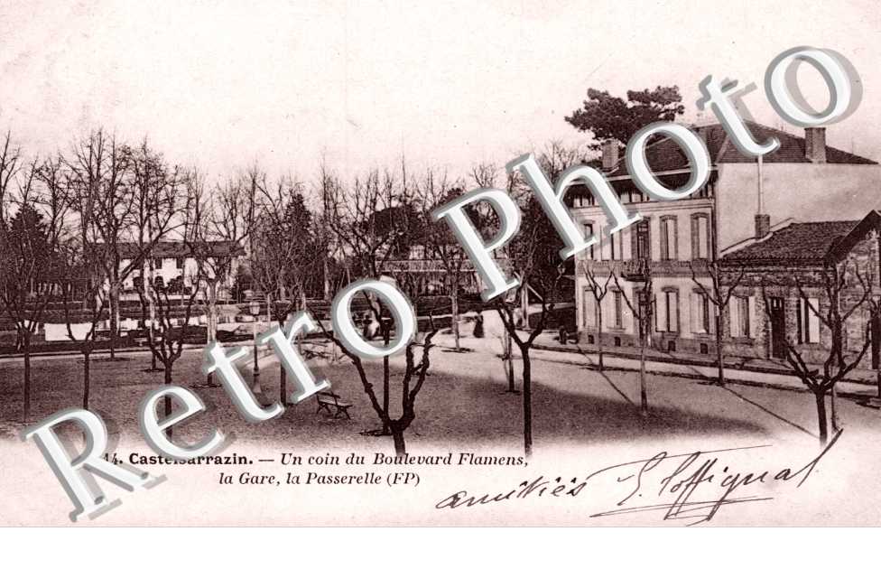 Un coin du boulevard Flamens, la Gare, la Passerelle