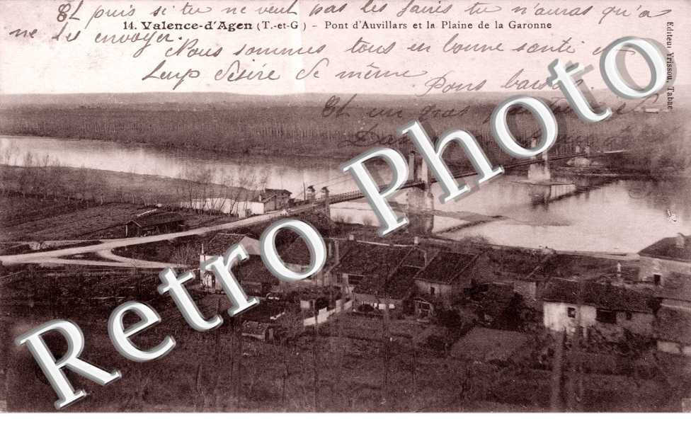le Pont d'Aillars et la Plaine de la Garonne