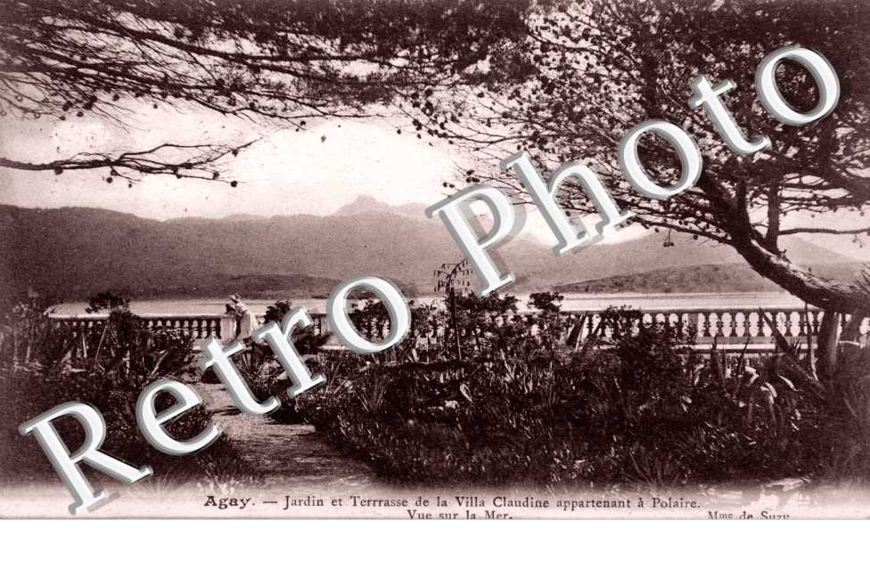 Jardin et Terrasse de la Villa Claudine appartenant a Polaire