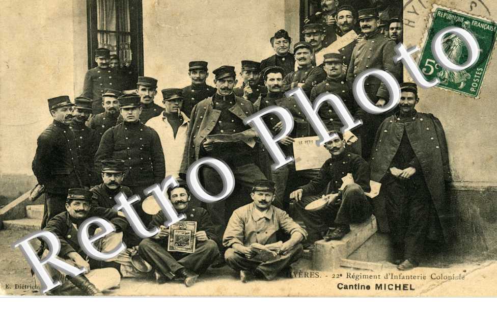 Cantine Michel - regiment d'infanterie coloniste - militaire