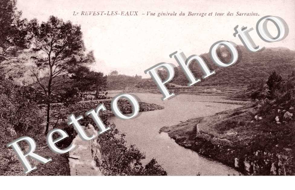 Vue generale du barrage et tour des Sarrasins