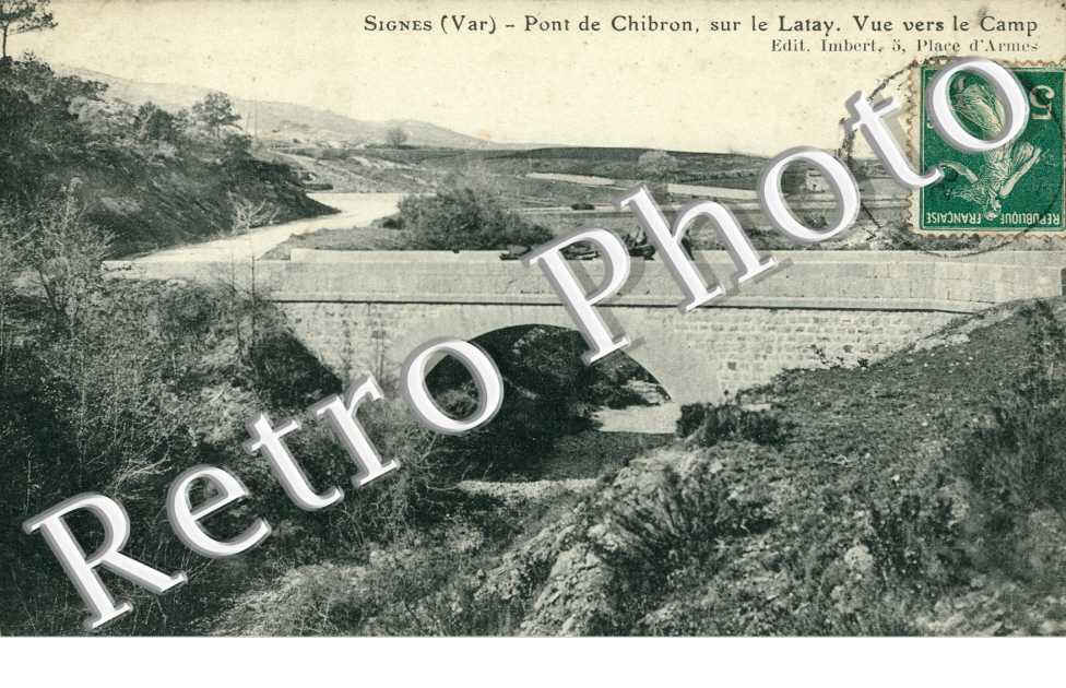Pont du Chibron, sur le Latay, vue vers le Camp