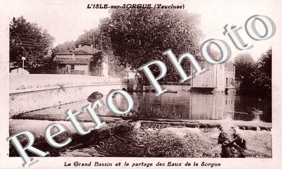 Le grand bassin et le partage des eaux de la Sorgue
