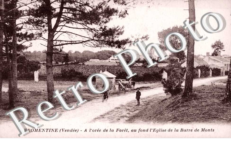 Fromentine, A l'Oree de la Foret et l'Eglise de la Barre des Monts