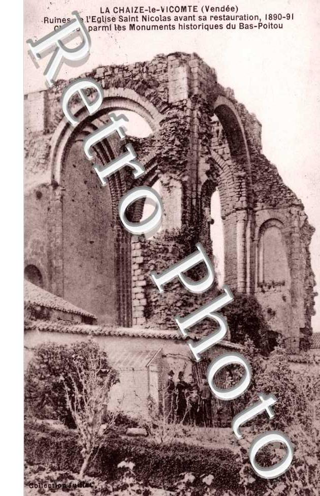 Ruines de l'eglise Saint-Nicolas  avant sa restauration 1890-1891
