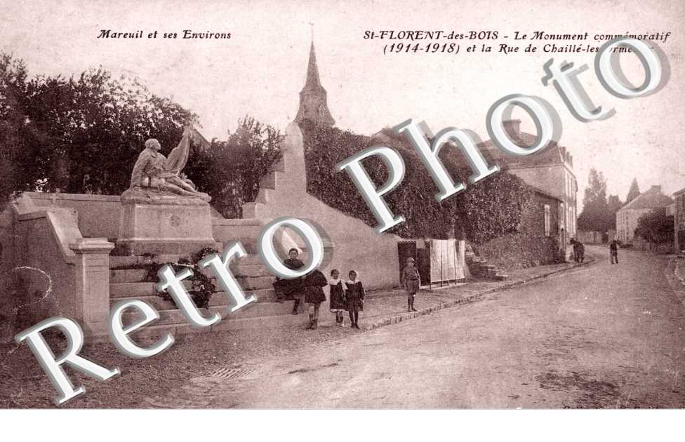 Monument commemoratif et rue de Chaille les Ormeaux