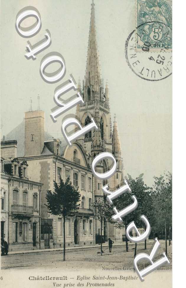 l'Eglise Saint-Jean-Baptiste, Vue prise des Promenades