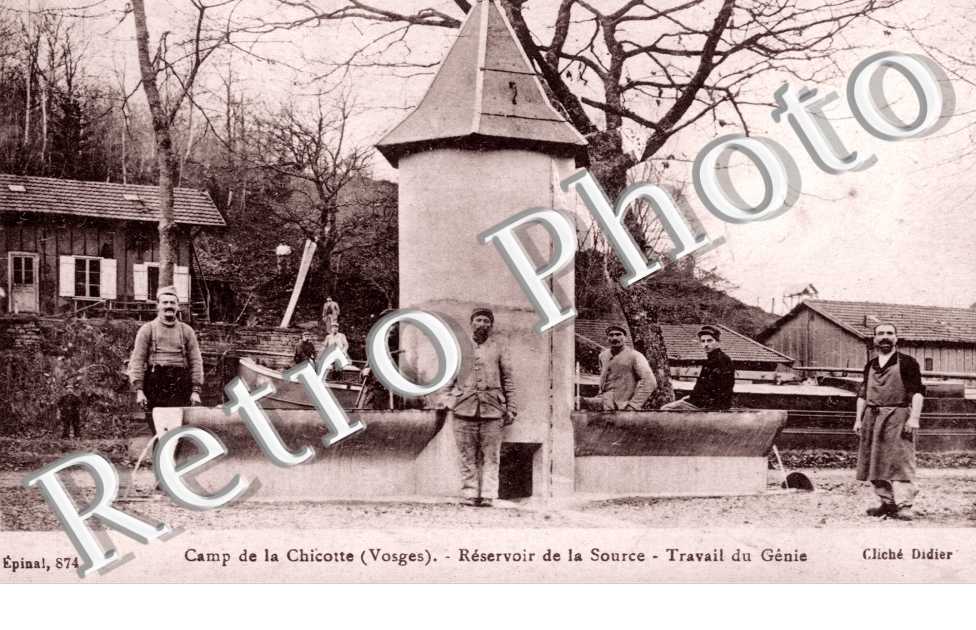 Camp de la Chicotte, Reservoir de la Source, Travail du Genie