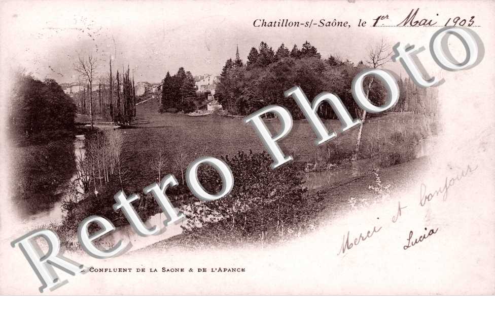 Le confluent de la Saone et de l'Apance