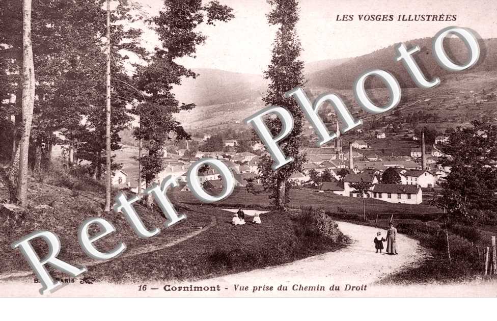 Vue prise du chemin du droit