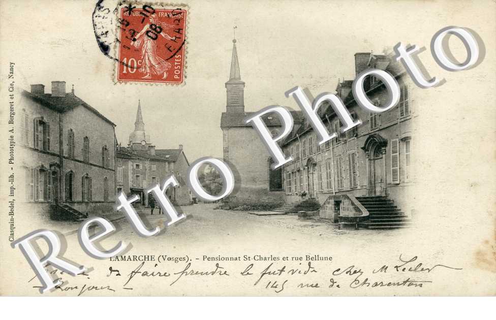 Pensionnat Saint-Charles et Rue Bellune