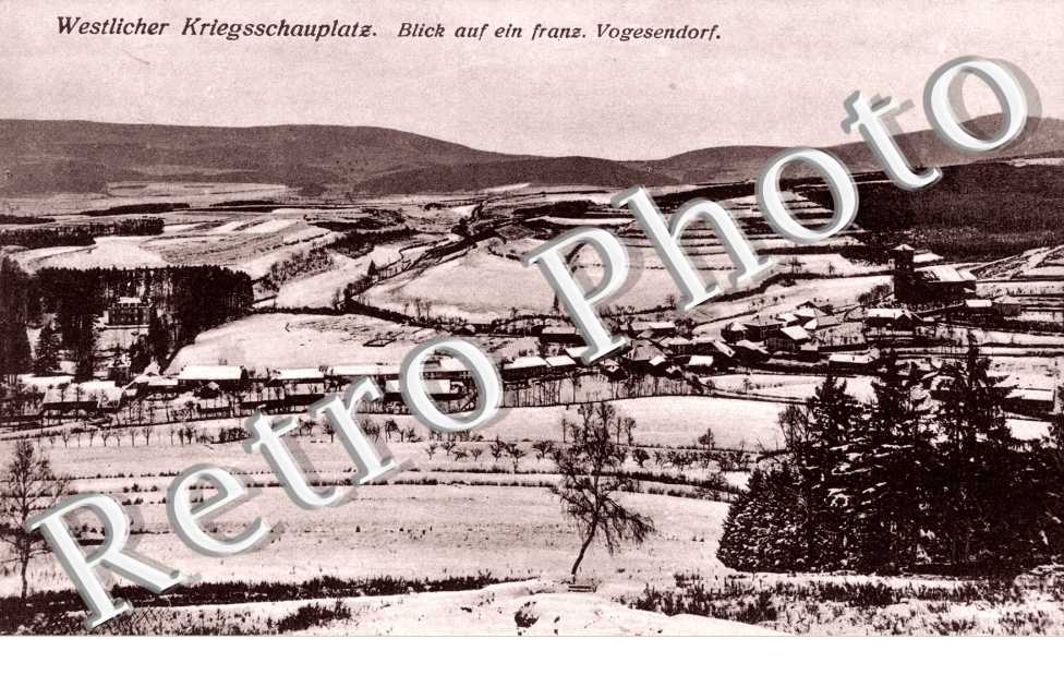 Westlicher Kriegsschauplatz  blick auf ein franz. Vogesendorf.