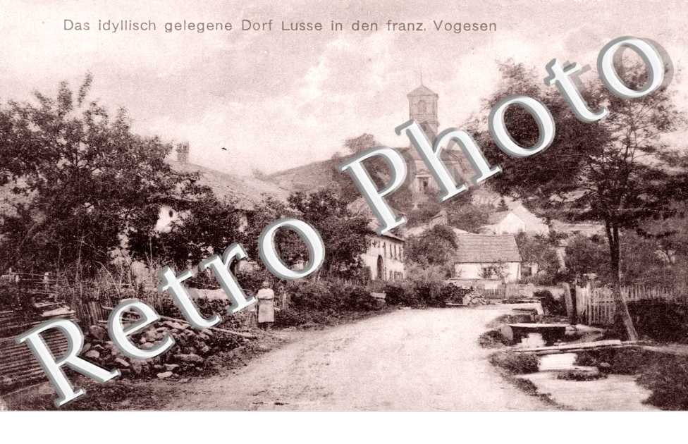 Das idyllisch gelegene dorf Lusse in der Franz Vogessen